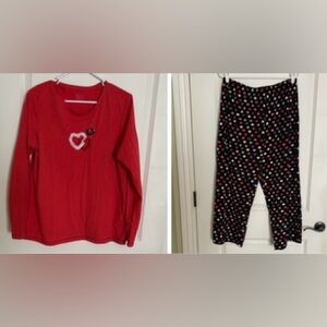 Hue long sleeve valentines pajama set